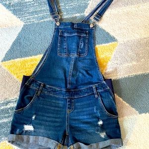IndigoBlue - Blue Jean short overalls MATERNITY
